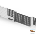 Aluminium selbsttragendes Schiebetor 6x2,125m mit Füllung 20x100 R7016
